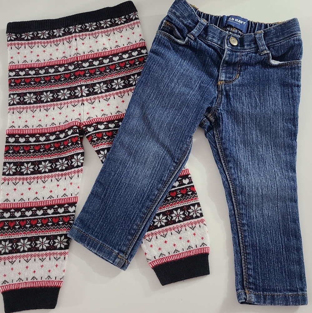 Old Navy Girls Sz 18-24M Blue Jeans Skinny Koala Kids 18M Leggings